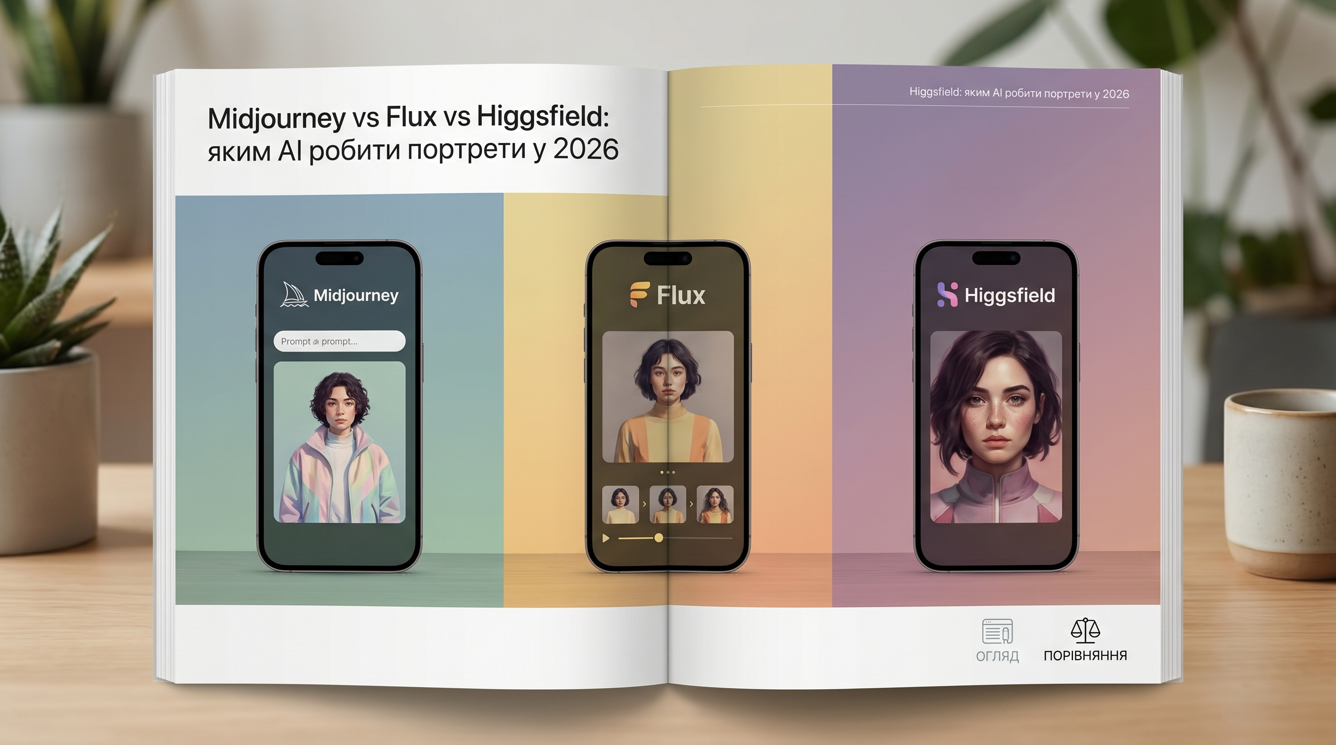 Midjourney vs Flux vs Higgsfield: яким AI робити портрети у 2026